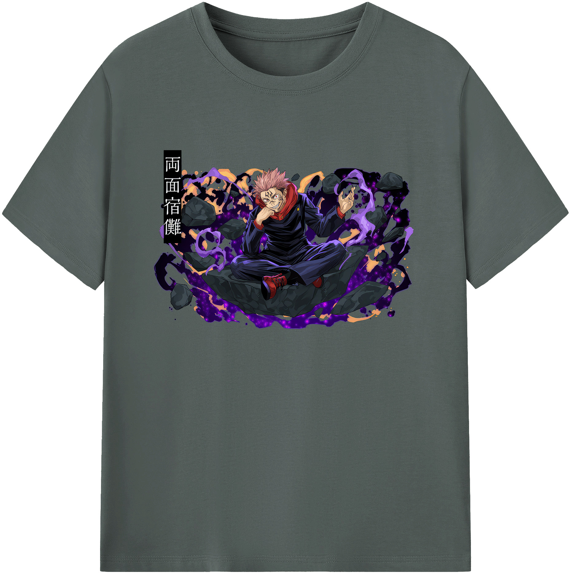 （画像用） 呪術廻戦 Jujutsu Kaisen 綿100％ メンズ半袖Tシャツ｜肌触りやわらか＆通気性